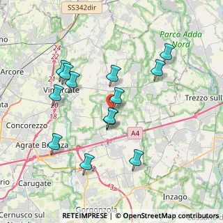 Mappa Via Pietro Verri, 20876 Ornago MB, Italia (3.63538)
