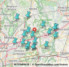 Mappa Via Pietro Verri, 20876 Ornago MB, Italia (7.20056)