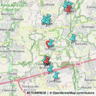 Mappa Via Pietro Verri, 20876 Ornago MB, Italia (2.21429)