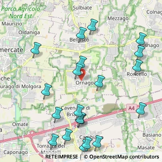 Mappa Via Pietro Verri, 20876 Ornago MB, Italia (2.655)