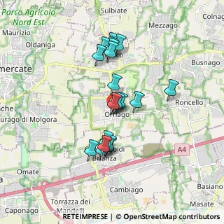 Mappa Via Pietro Verri, 20876 Ornago MB, Italia (1.4545)