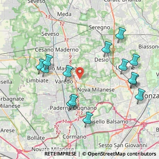 Mappa Via Friuli, 20814 Varedo MB, Italia (4.53929)