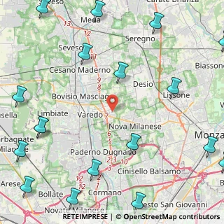 Mappa Via Friuli, 20814 Varedo MB, Italia (7.0565)