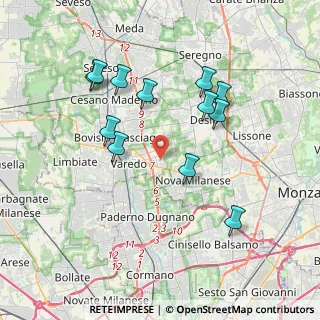 Mappa Via Friuli, 20814 Varedo MB, Italia (3.69417)