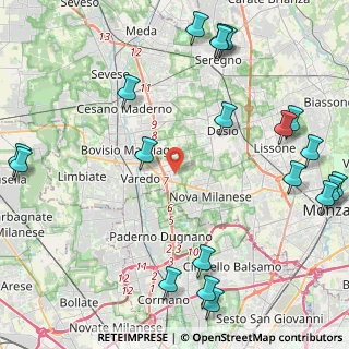Mappa Via Friuli, 20814 Varedo MB, Italia (6.0235)