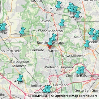 Mappa Via Carso, 20814 Varedo MB, Italia (6.5065)