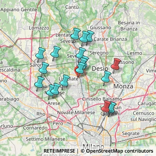 Mappa Via Carso, 20814 Varedo MB, Italia (6.66105)