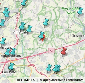 Mappa Via Carlo Porta, 20876 Ornago MB, Italia (6.2065)