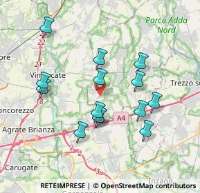 Mappa Via Carlo Porta, 20876 Ornago MB, Italia (3.41786)