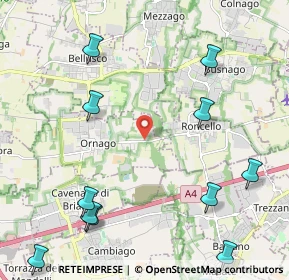 Mappa Via Roncello, 20876 Ornago MB, Italia (2.80273)