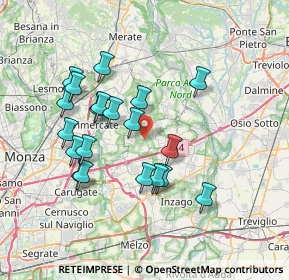 Mappa Via Roncello, 20876 Ornago MB, Italia (6.798)