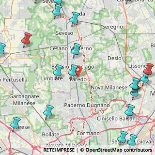 Mappa Piazza A. Volta, 20814 Varedo MB, Italia (6.7915)