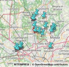 Mappa Vicolo Maurizio e Lazzaro, 20814 Varedo MB, Italia (7.0545)