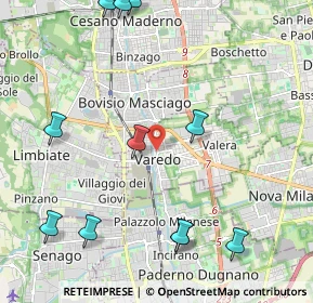 Mappa Piazza A. Volta, 20814 Varedo MB, Italia (2.68)