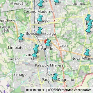 Mappa Piazza A. Volta, 20814 Varedo MB, Italia (2.76923)