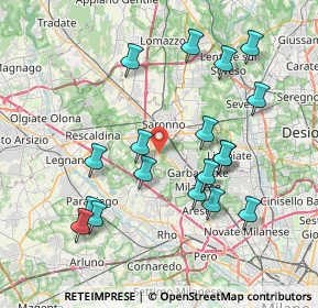 Mappa Via Luigi Garavaglia, 21042 Caronno Pertusella VA, Italia (7.90444)