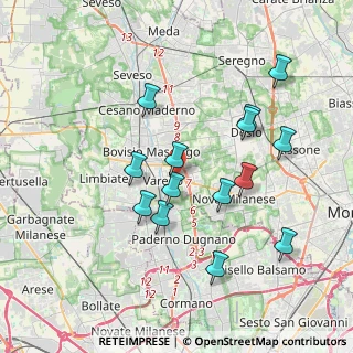 Mappa Via Giosuè Carducci, 20814 Varedo MB, Italia (3.58)