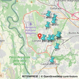 Mappa Via delle Camane, 21015 Lonate Pozzolo VA, Italia (3.61364)