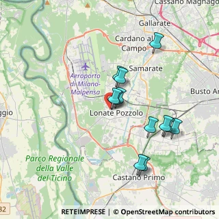 Mappa Via delle Camane, 21015 Lonate Pozzolo VA, Italia (3.31167)
