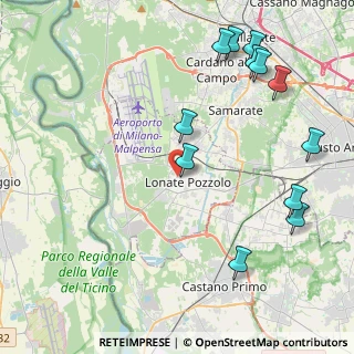 Mappa Via delle Camane, 21015 Lonate Pozzolo VA, Italia (5.1425)