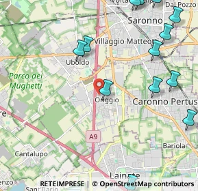 Mappa Via Gran Paradiso, 21040 Origgio VA, Italia (3.06333)