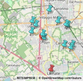 Mappa Via Gran Paradiso, 21040 Origgio VA, Italia (1.91077)