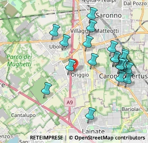 Mappa Via Gran Paradiso, 21040 Origgio VA, Italia (2.064)