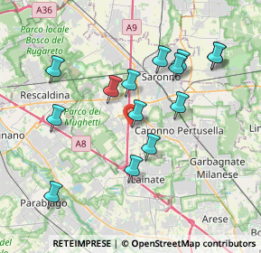 Mappa Via Gran Paradiso, 21040 Origgio VA, Italia (3.69286)