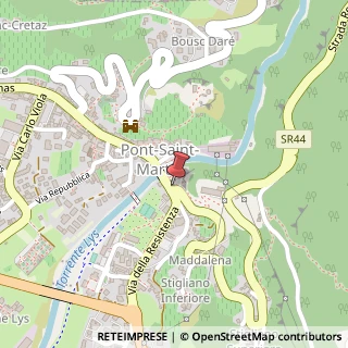 Mappa Via rue E.Chanoux, 75, 11026 Pont-Saint-Martin AO, Italia, 11020 Aosta, Aosta (Valle d'Aosta)