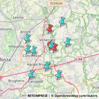 Mappa Via Primo Villa, 20875 Burago di Molgora MB, Italia (3.48)