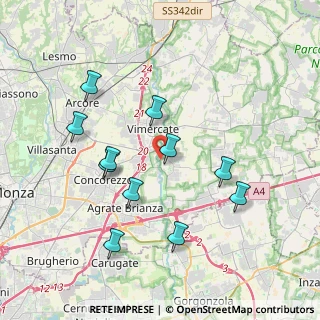 Mappa Via Primo Villa, 20875 Burago di Molgora MB, Italia (3.73)