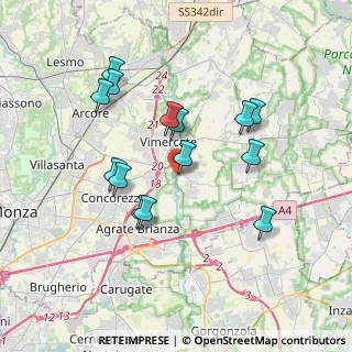 Mappa Via Primo Villa, 20875 Burago di Molgora MB, Italia (3.43)