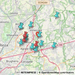 Mappa Via Primo Villa, 20875 Burago di Molgora MB, Italia (3.42667)