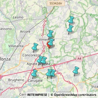 Mappa Via Primo Villa, 20875 Burago di Molgora MB, Italia (3.99091)
