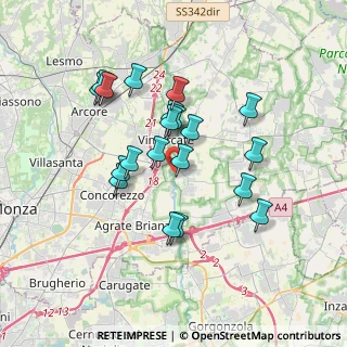 Mappa Via Primo Villa, 20875 Burago di Molgora MB, Italia (3.1365)
