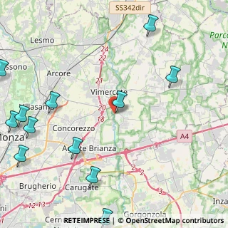 Mappa Via Primo Villa, 20875 Burago di Molgora MB, Italia (6.22083)
