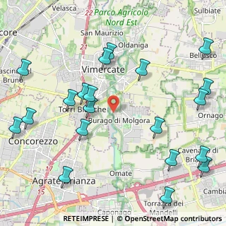 Mappa Via Primo Villa, 20875 Burago di Molgora MB, Italia (2.6915)