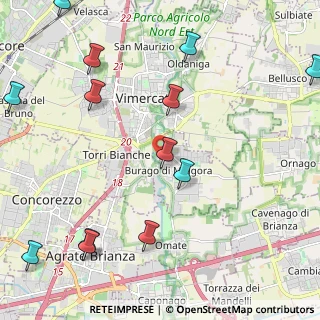 Mappa Via Primo Villa, 20875 Burago di Molgora MB, Italia (3.03714)