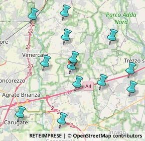 Mappa Piazza Dante, 20876 Ornago MB, Italia (4.34769)