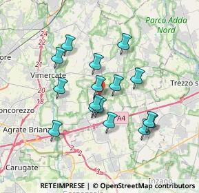 Mappa Piazza Dante, 20876 Ornago MB, Italia (3.0175)