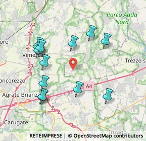 Mappa Piazza Dante, 20876 Ornago MB, Italia (3.94615)