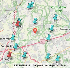 Mappa Via Fratelli Kennedy, 20876 Ornago MB, Italia (5.15333)