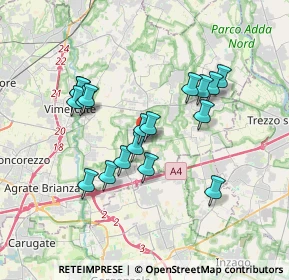 Mappa Via Fratelli Kennedy, 20876 Ornago MB, Italia (3.17556)