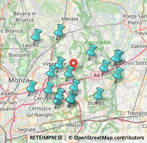 Mappa Via Fratelli Kennedy, 20876 Ornago MB, Italia (7.20611)