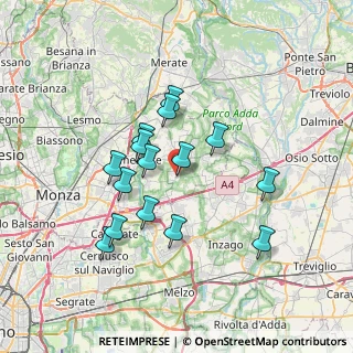 Mappa Piazza Dante, 20876 Ornago MB, Italia (6.176)