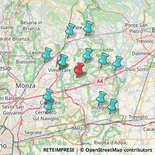 Mappa Via Fratelli Kennedy, 20876 Ornago MB, Italia (6.97615)