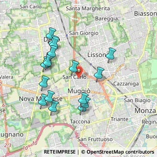 Mappa Via Padova, 20835 Muggiò MB, Italia (1.91765)