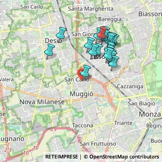 Mappa Via Padova, 20835 Muggiò MB, Italia (1.814)