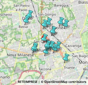 Mappa Via Padova, 20835 Muggiò MB, Italia (1.36444)