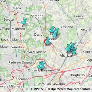 Mappa Via Padova, 20835 Muggiò MB, Italia (3.62182)
